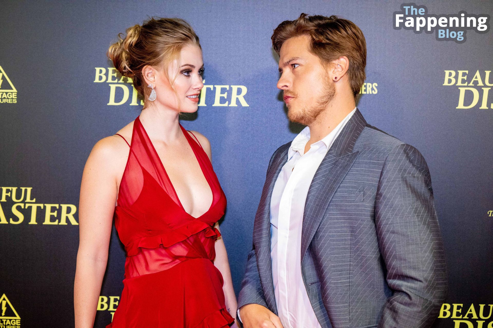 Virginia Gardner Looks Hot in a Red Dress at the Premiere of “Beautiful Disaster” in Amsterdam (56 Photos)