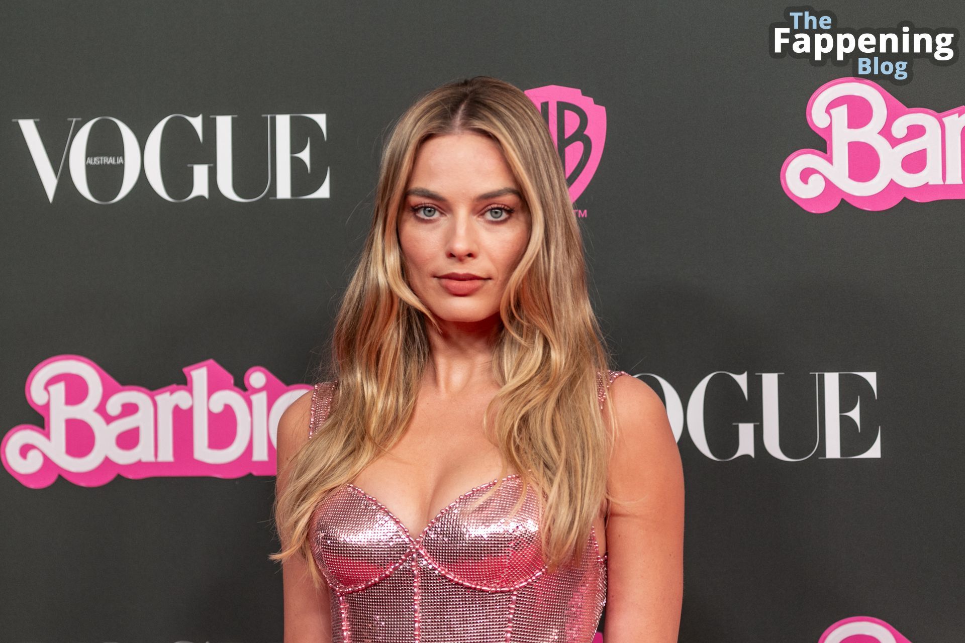 Margot Robbie Looks Sexy in a Vintage Dress at the ‘Barbie’ Party in Sydney (Photos)
