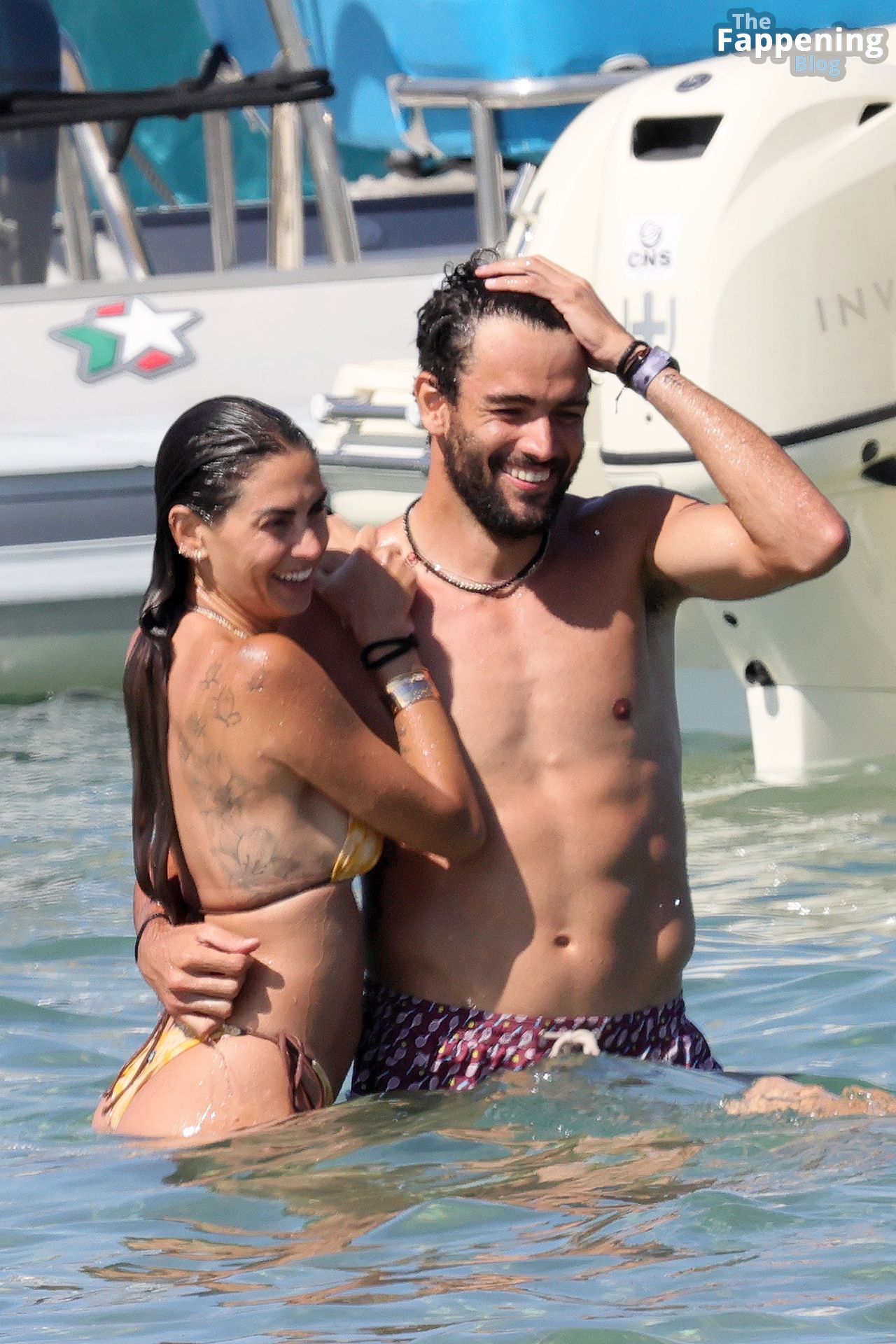 Melissa Satta & Matteo Berrettini Enjoy a Day on the Beach in Sardinia (47 Photos)